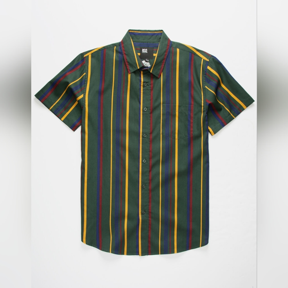 Thrifted RSQ Barcelona Striped Mens Shirt